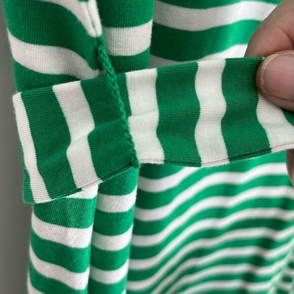 Talbots Green and White Striped Button Shoulder NWOT Sash Belt - Picture 6 of 9